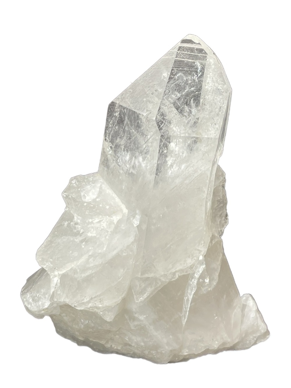 Clear Quartz Crystal Cluster — White Decorative Accent